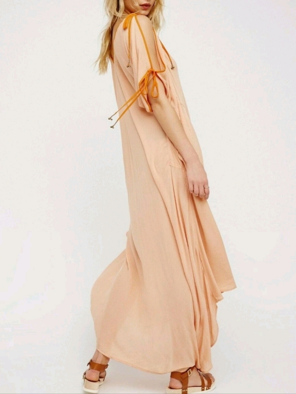 Free People Easy Morning Maxi Loose Boho Dress Size M - Picture 3 of 11